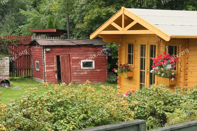 Tartu Estonia Yard Wooden Houses Wooden