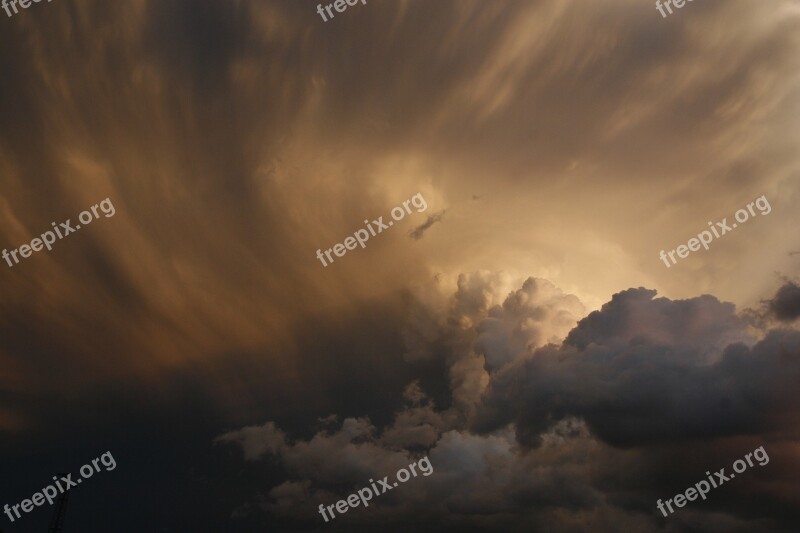 Bad Weather Thunderstorm Liguria Weather Sky