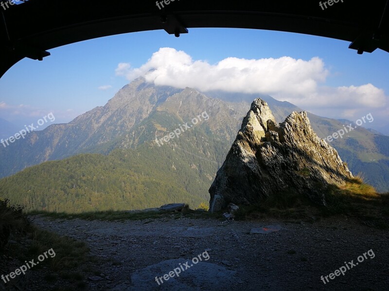 Bunker Monte Legnone Clouds Free Photos