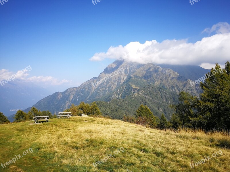 Mountain Monte Legnone Meadow Free Photos