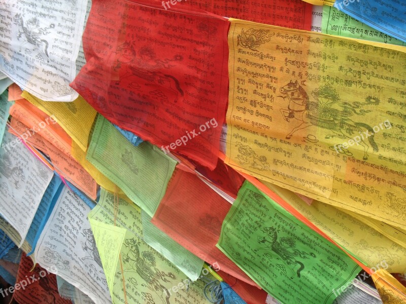 Prayer Flags Tibetan Color Free Photos