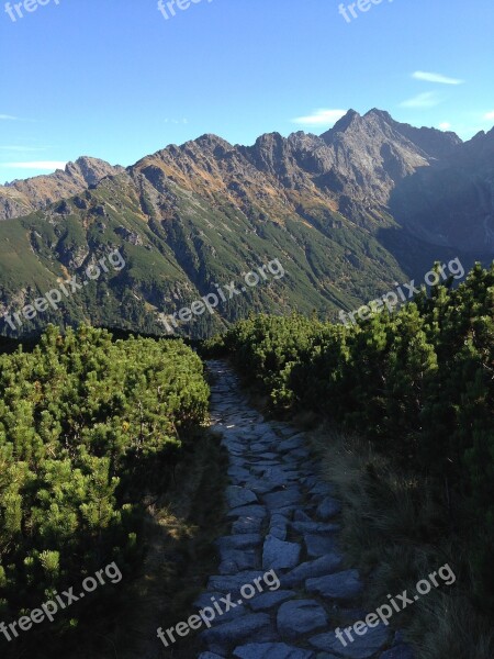 Tatry Mountains Trail The High Tatras Landscape