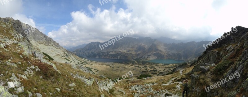 Tatry Mountains Valley Of Five Ponds The High Tatras Landscape