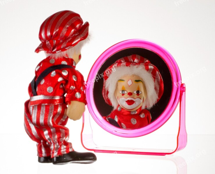 Clown Mirror Reflection Toy Doll