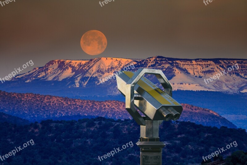 Viewpoint Telescope Binoculars Lookout Coins Telescope