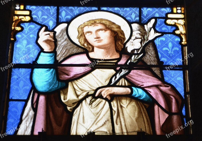 Stained Glass Glazed Colorful Religious Figure Belief Stained-glass Windows Brightly Colored