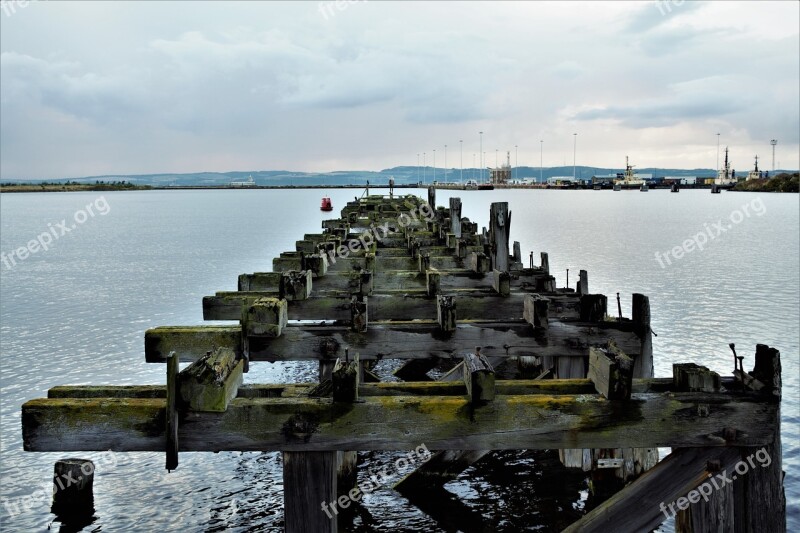 Pier Sea Water Old Pier Wood