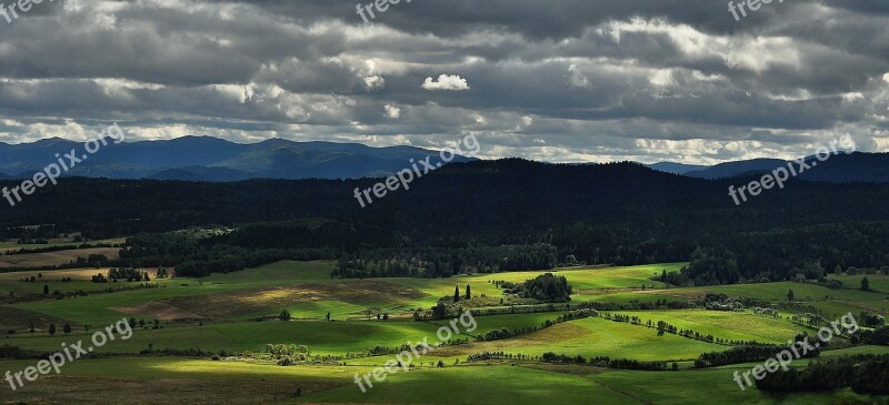 Landscape Nature Sun Clouds Sun Spots Poland