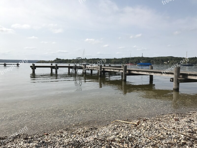 Bavaria Free State Ammersee Lake Swim