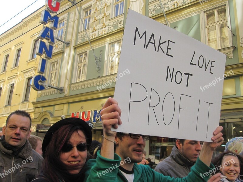 Love Demonstration Profit Protest Shield