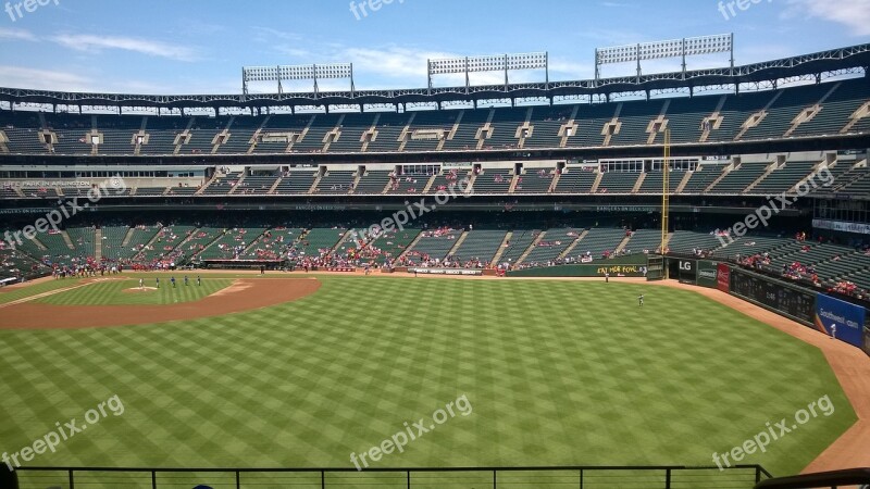 Ballpark Baseball Field Sport Ballgame