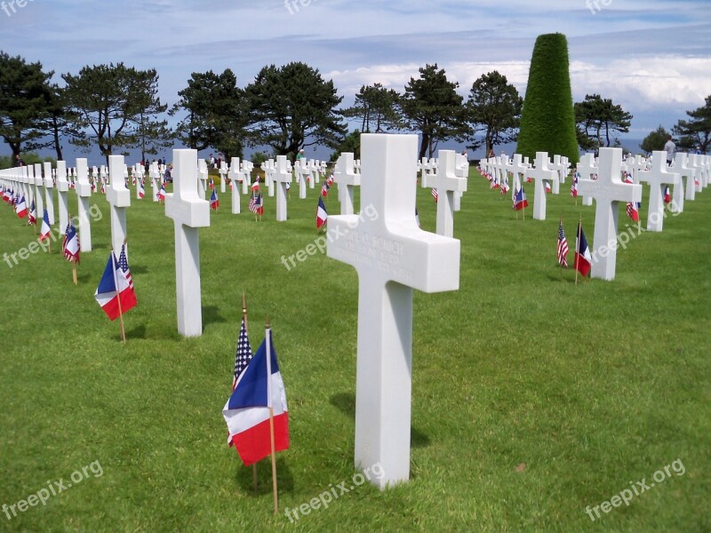 War Cemetery Dday Landing Normandy Day Sur Mer The Second World War