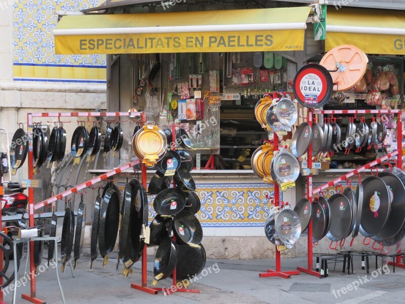 Paella Pans Shop Valencia Free Photos