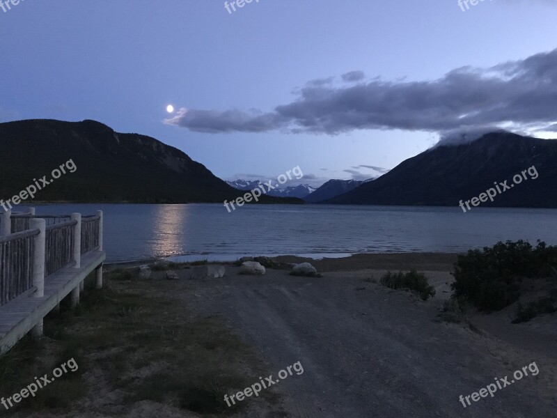 Carcross Yukon Moon Kiteboarding Free Photos