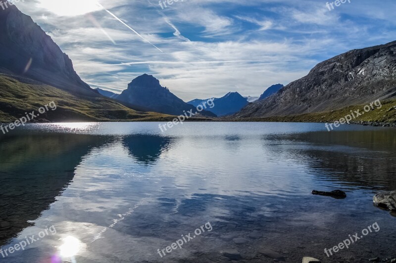 Alps Lake Altitude Sky Mountain