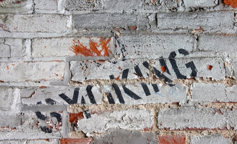 Grunge Brick Peeling Paint Texture Grungy No Smoking