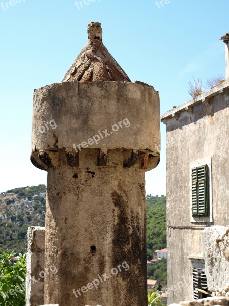 Lastovo Croatia Fumar Village Chimney