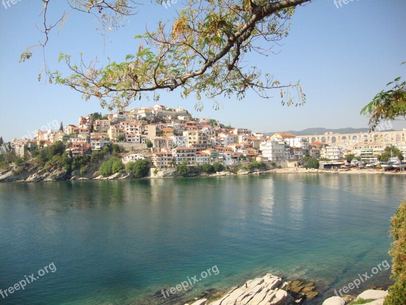 Greece Kavala Arches Kastle Rock