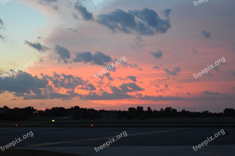 Sky Sunset Horizon Sun Orange