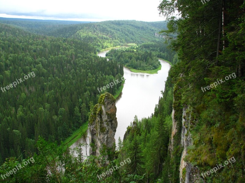 The River Usva Osvenskii Posts The Devil's Finger Sky Landscape