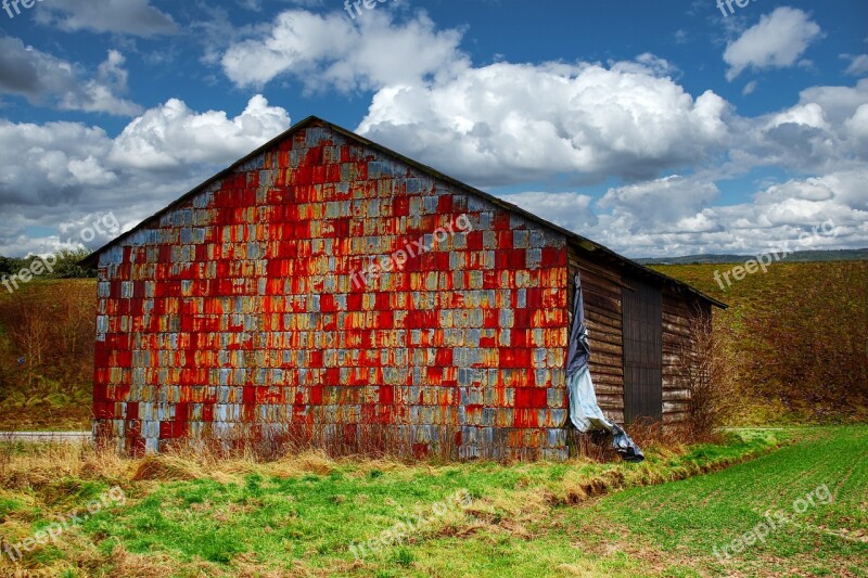 Barn Field Barn Old Rust Rusted