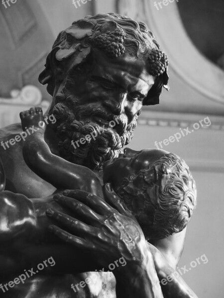 Black And White Recording Statue Art Italy Florence