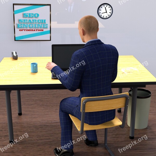 Man Office Seo Business Economy