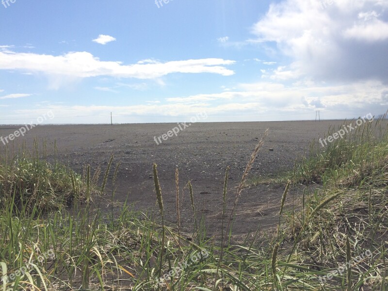 Black Sand Iceland Nature Waste Land Free Photos