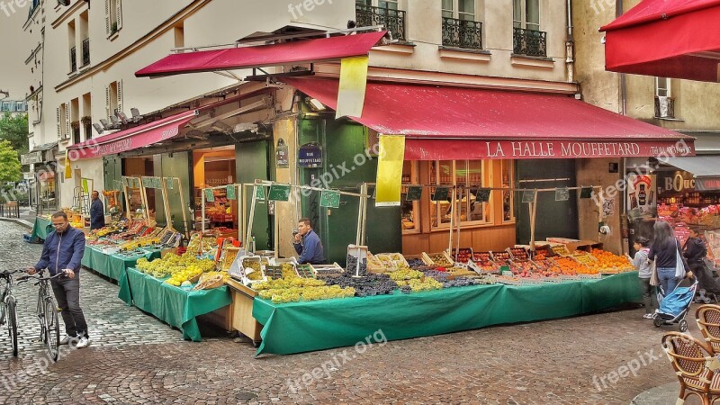 Greengrocers Paris Colorful Free Photos