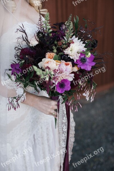 Flower Wedding Bride Female Reception