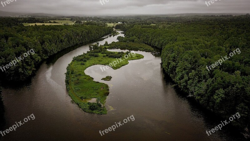 River Island Uav Drone Free Photos