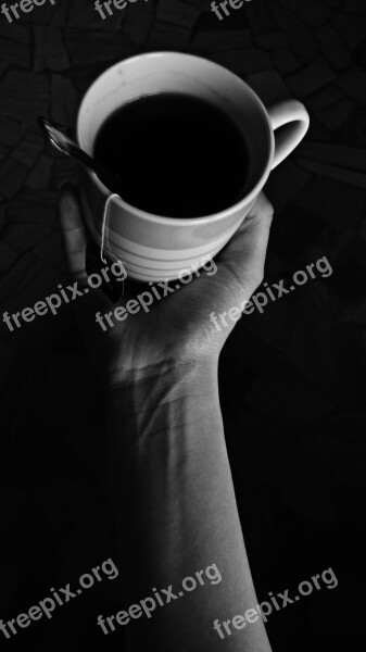 Herbal Tea Cup Arm White Black Free Photos