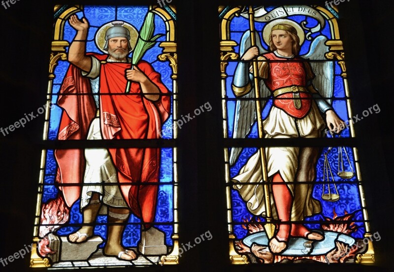 Stained Glass Windows Stained Glass Church Of Combourg Brittany Religion