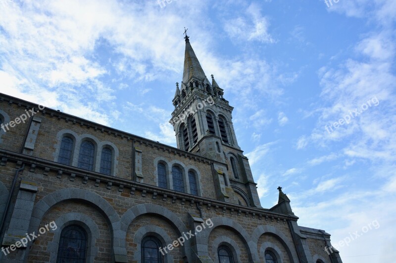 Church Rochebonne Brittany France Heritage Ancient Monument Stones