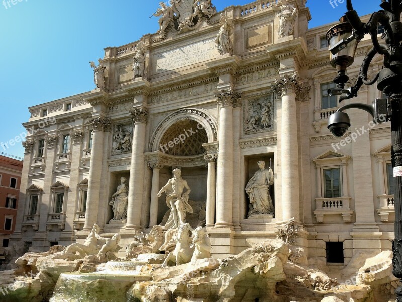 Italy Rome Trevi Fountain Places Of Interest Tourism