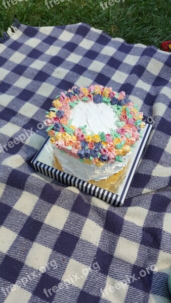 Cake Picnic Spring Tablecloth Sweet