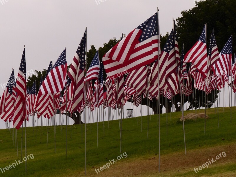 September 11 9-11 Flags Memorial Remember