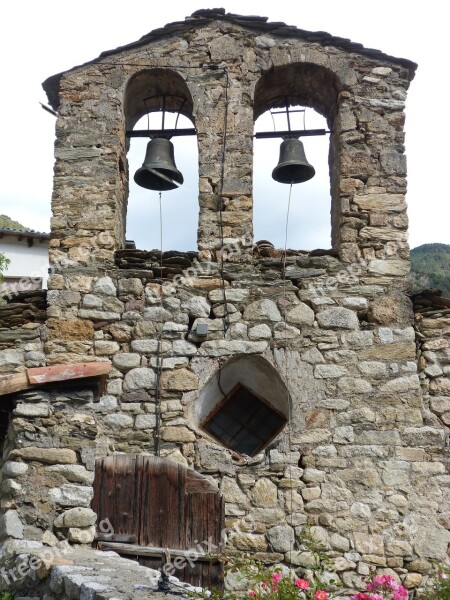 Church Belfry Romanesque Ginast Pyrenees