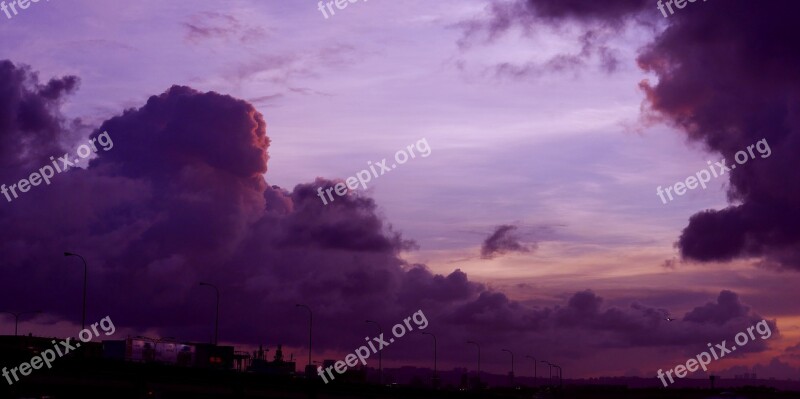 Wide-angle Sky The Evening Sun A Surname Choi Free Photos