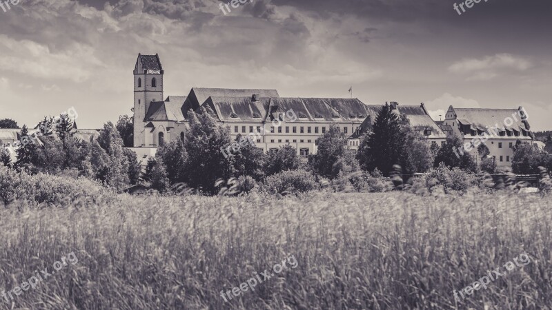 Church Bad Buchau Rural Spring Lake Baden Württemberg