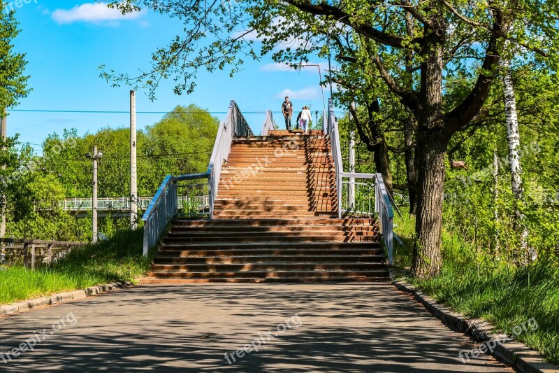 Transition Pedestrian Overhead Crosswalk Bridge