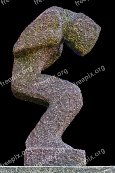 Sculpture Statue Male Modern Stone