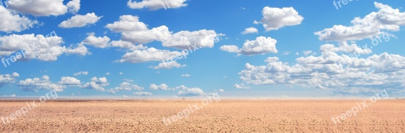 Sand Desert Sky Landscape The Background