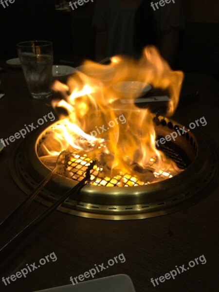 Flame Yakiniku Wire Mesh Free Photos