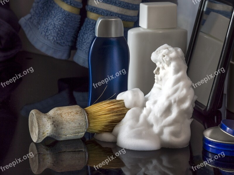 Foam Shave Male Man Shaving