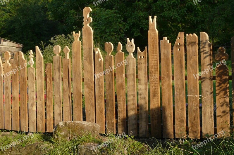 Garden Fence Wood Fence Paling Demarcation Protection