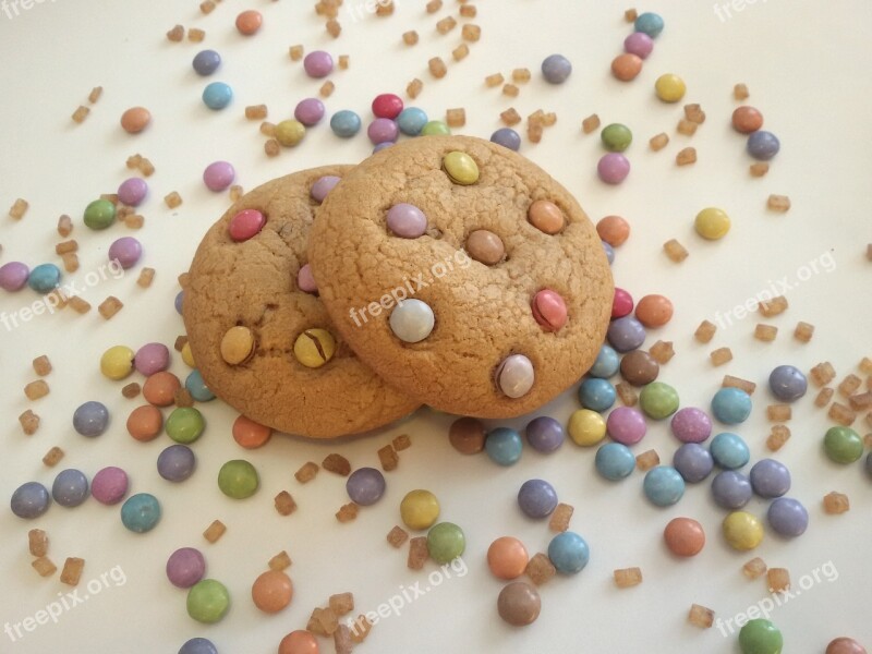 Cookies Smarties Cookie Home Made Pastry