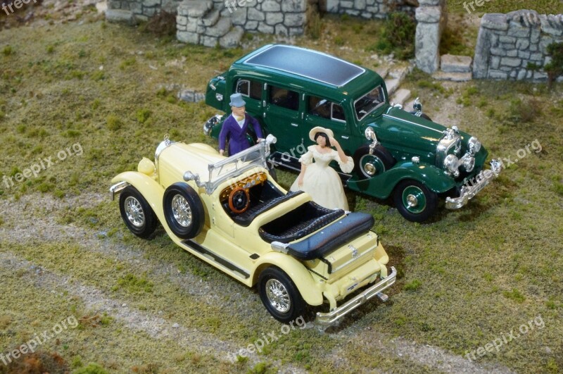 Model Cars Diorama Mercedes 630 K Horch 851 Pullmann