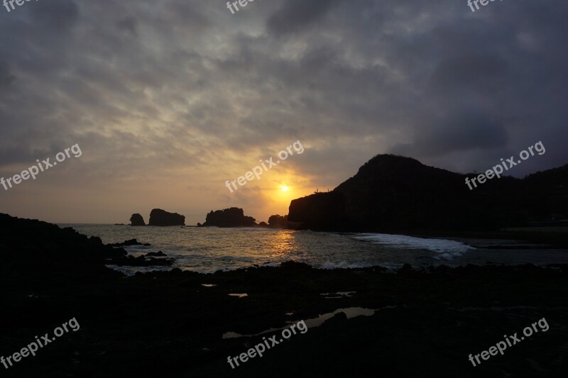 Sunset Indonesian Yogyakarta Nature Tourism View