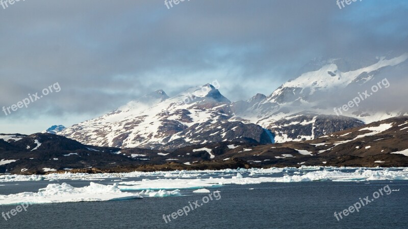 Mountain Sea Wilderness Ice Landscape